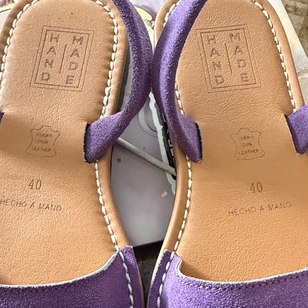 Homemade - Chic Purple Suede Women's Sandals - Picture 6 of 6